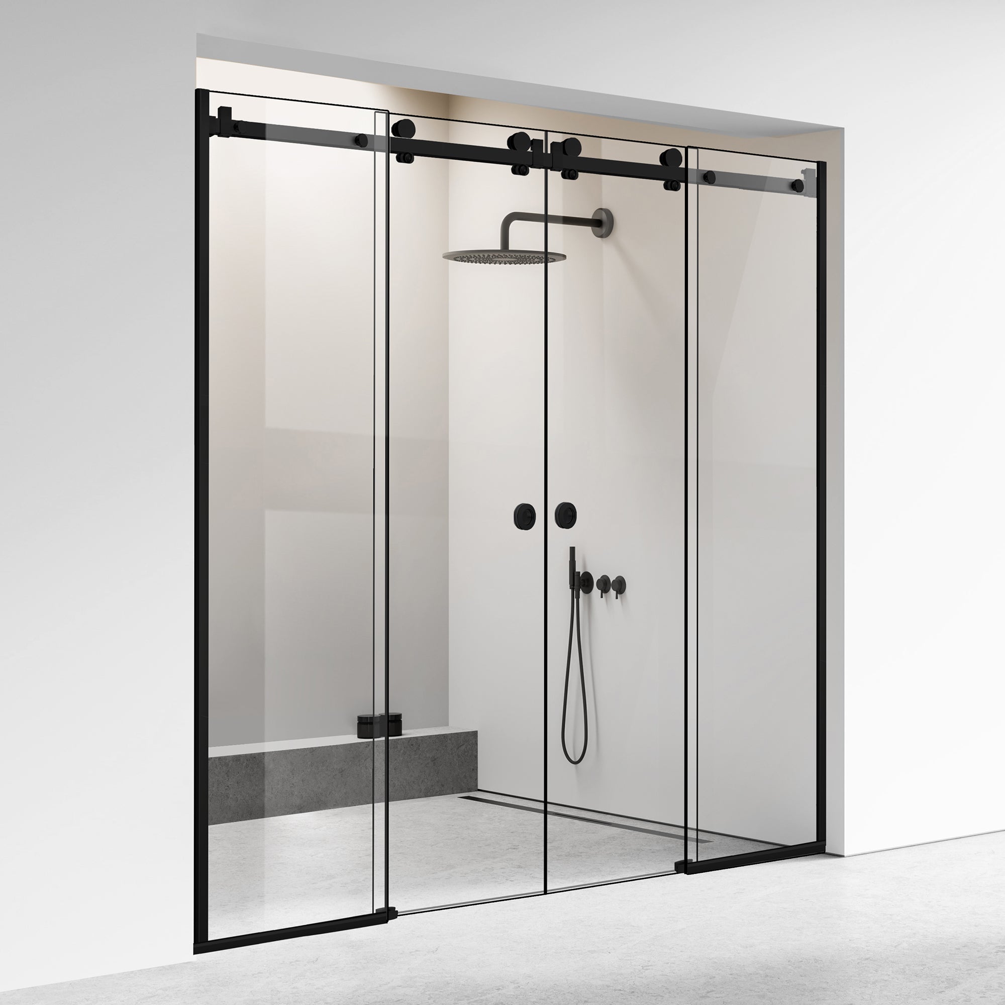 Zuhanyfal, Zuhanyajtók, Zuhanyfal #Átlátszó