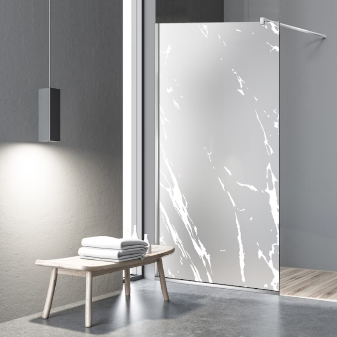 Paravan dus Walk-in, Perete dus Inox, #Mata #Matt