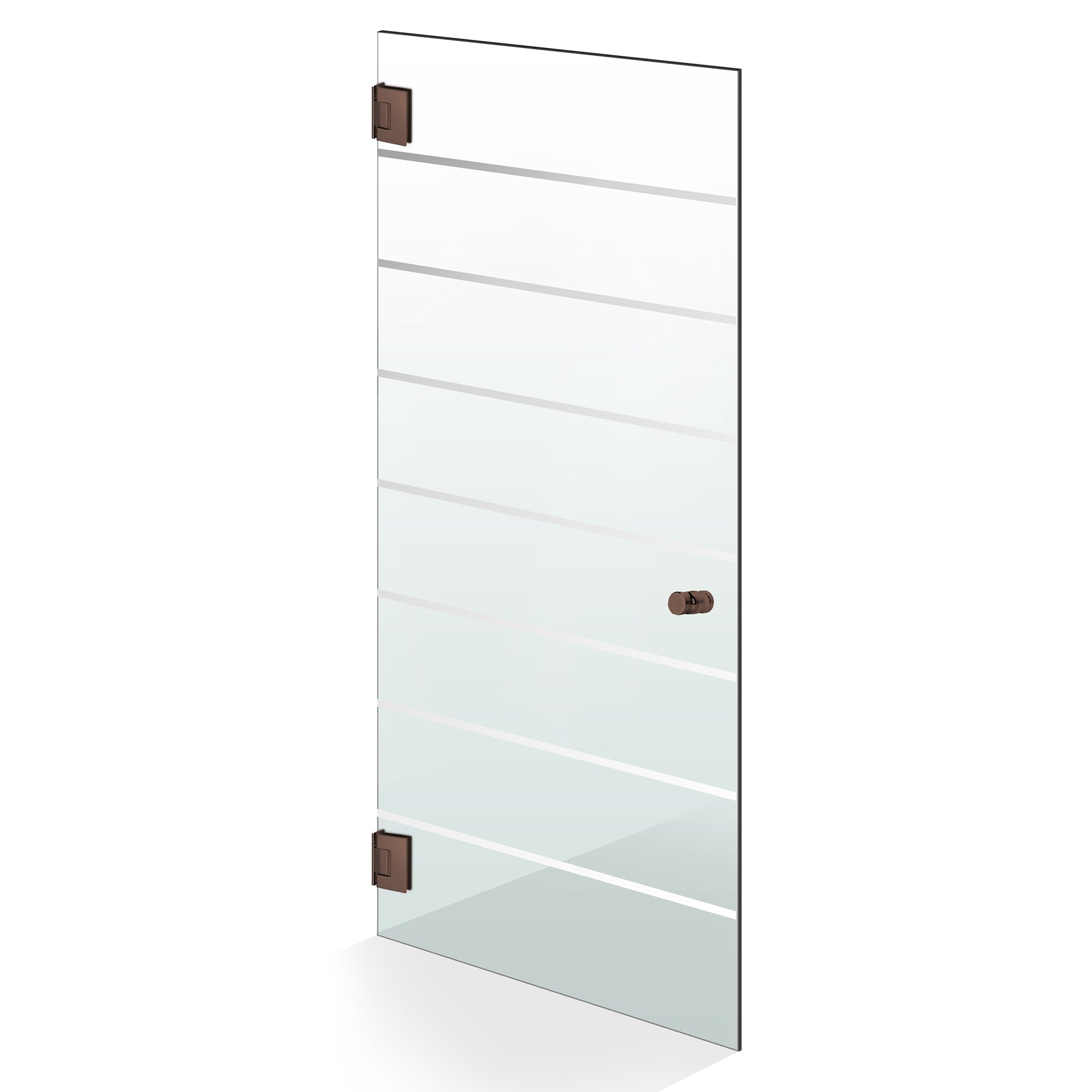 Nyíló üvegajtó réz, #Átlátszó