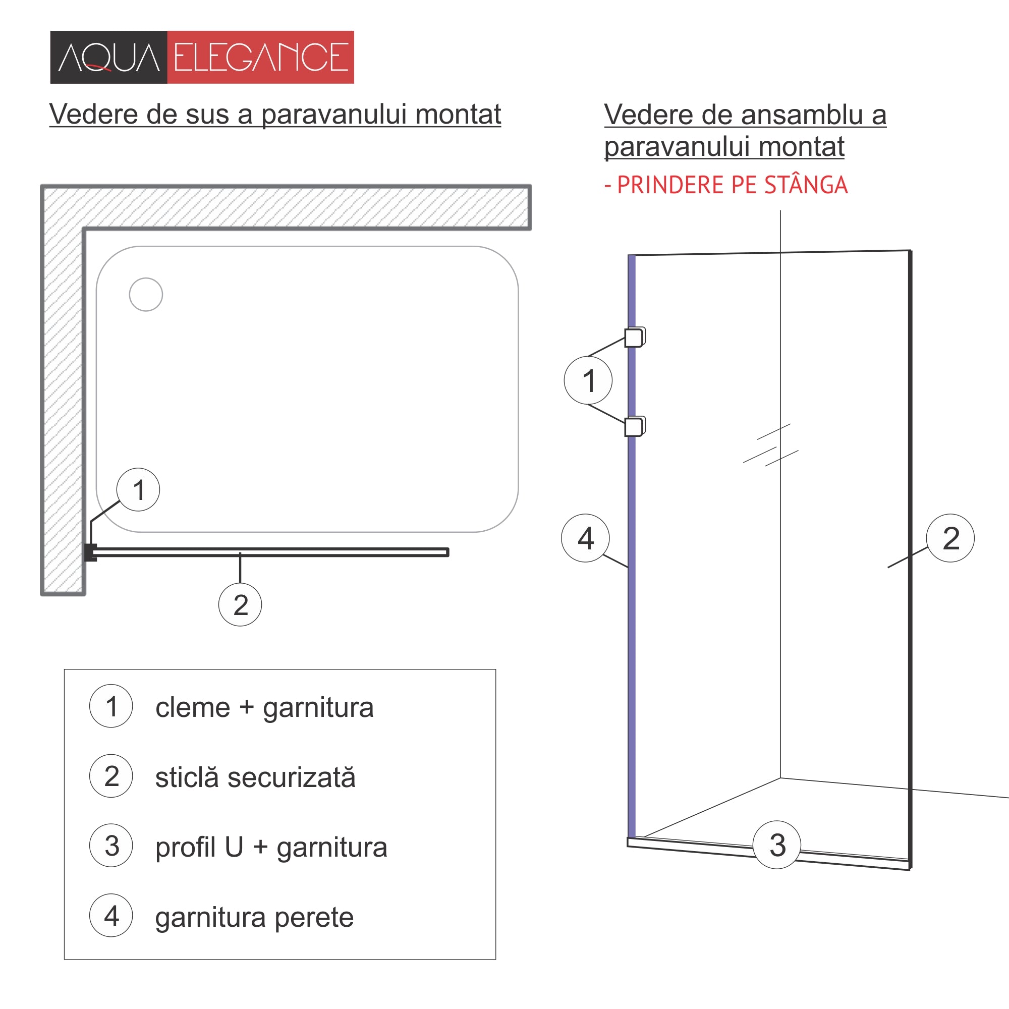 Zuhanyfal Walk-in, Zuhanyfal Rozsdamentes acél, arany #Bronz
