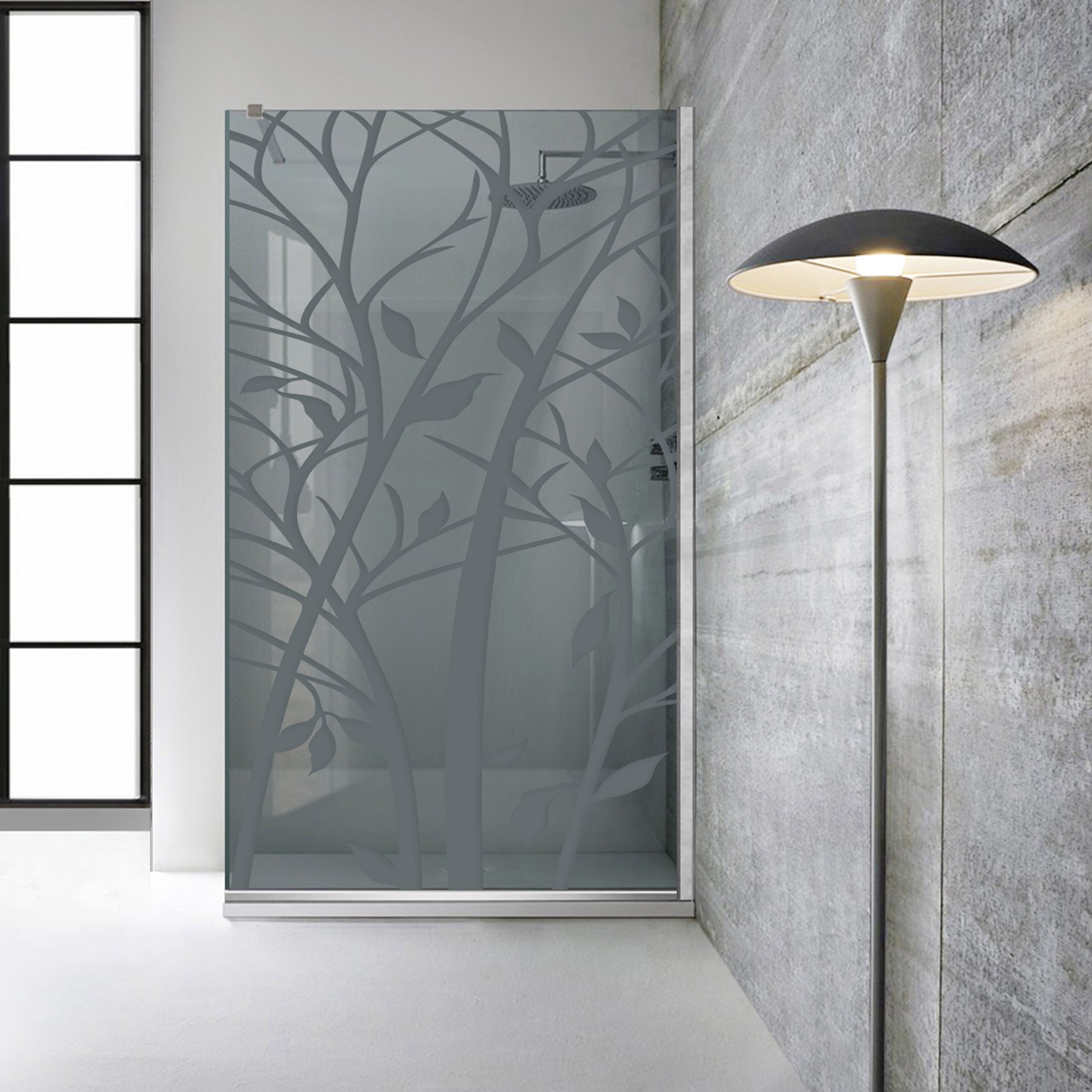 Paravan dus Walk-in, Perete dus Inox, #Gri #Szürke