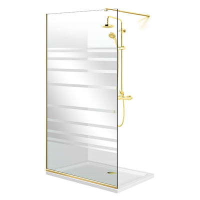 Zuhanyfal Walk-in, zuhanyfal Arany, #Átlátszó #Víztiszta