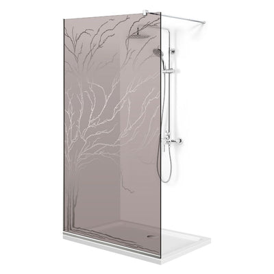 Paravan dus Walk-in, Perete dus  Inox, #Bronz #Bronz
