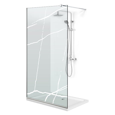 Paravan dus Walk-in, Perete dus  Inox, #Clara #Víztiszta