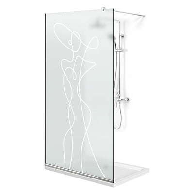 Paravan dus Walk-in, Perete dus  Inox, #Mata #Matt
