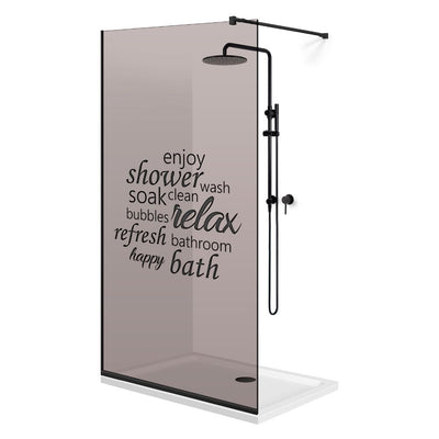 Zuhanyfal Walk-in, fekete zuhanyfal, #Bronz #Bronz