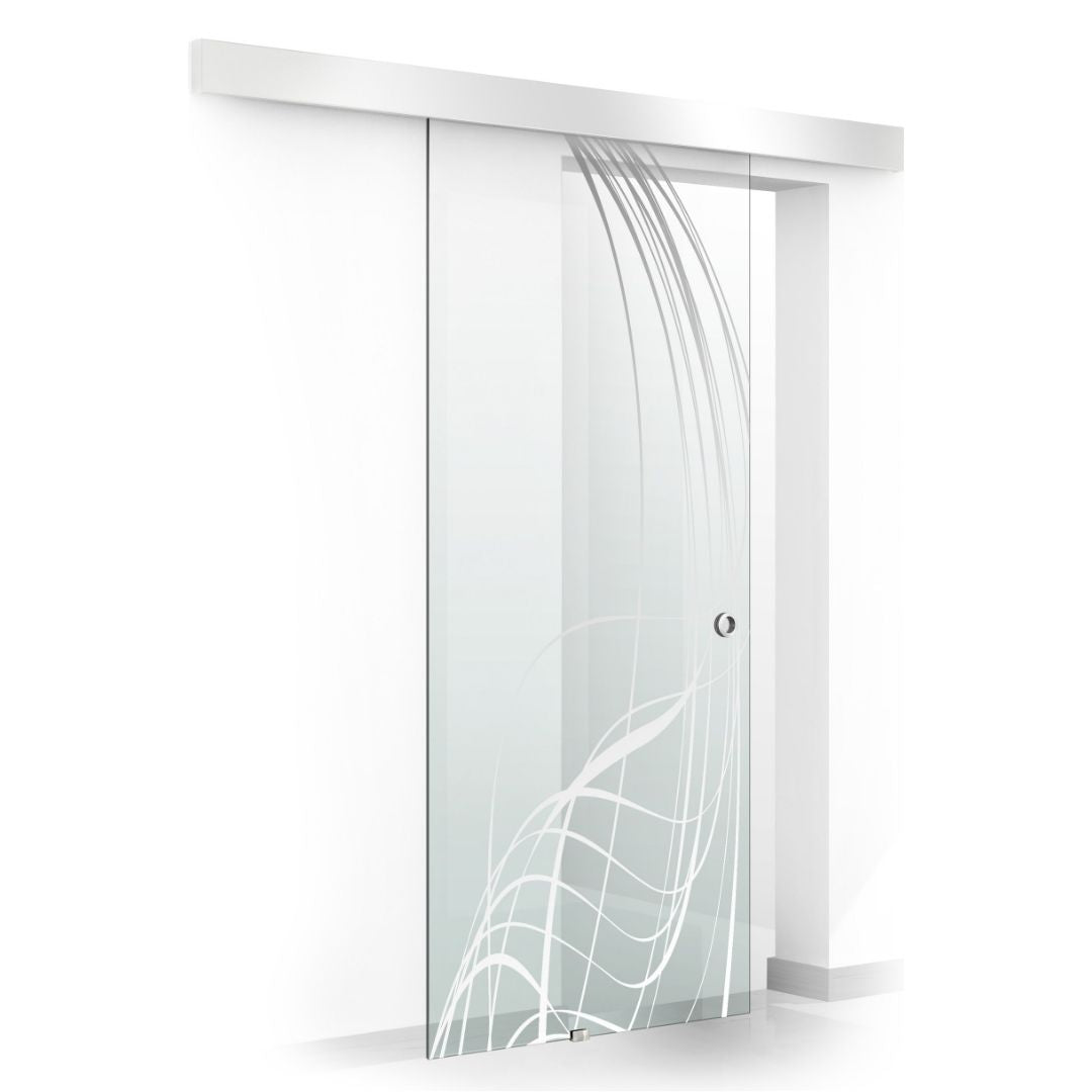 Toló üvegajtó, beltéri Üvegajtó #Átlátszó