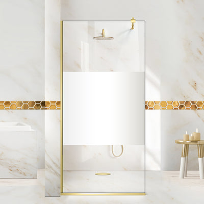 Zuhanyfal Walk-in, zuhanyfal Arany, #Átlátszó #Víztiszta