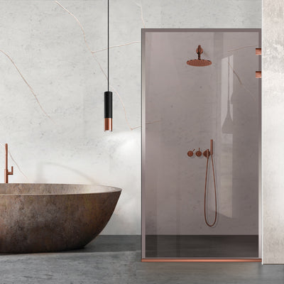 Zuhanyfal Walk-in, Zuhanyfal Rozsdamentes acél, réz #Bronz