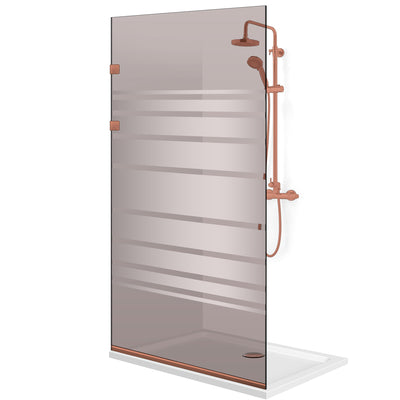 Zuhanyfal Walk-in, Zuhanyfal Rozsdamentes acél, réz #Bronz
