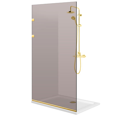 Zuhanyfal Walk-in, Zuhanyfal Rozsdamentes acél, arany #Bronz