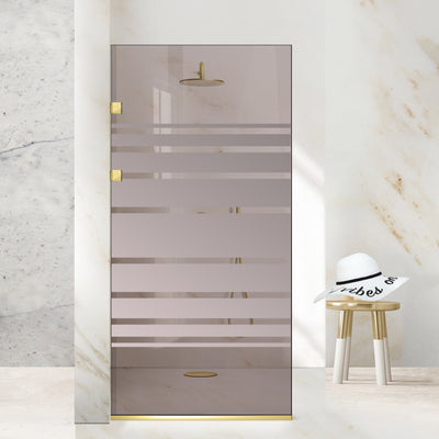 Zuhanyfal Walk-in, Zuhanyfal Rozsdamentes acél, arany #Bronz