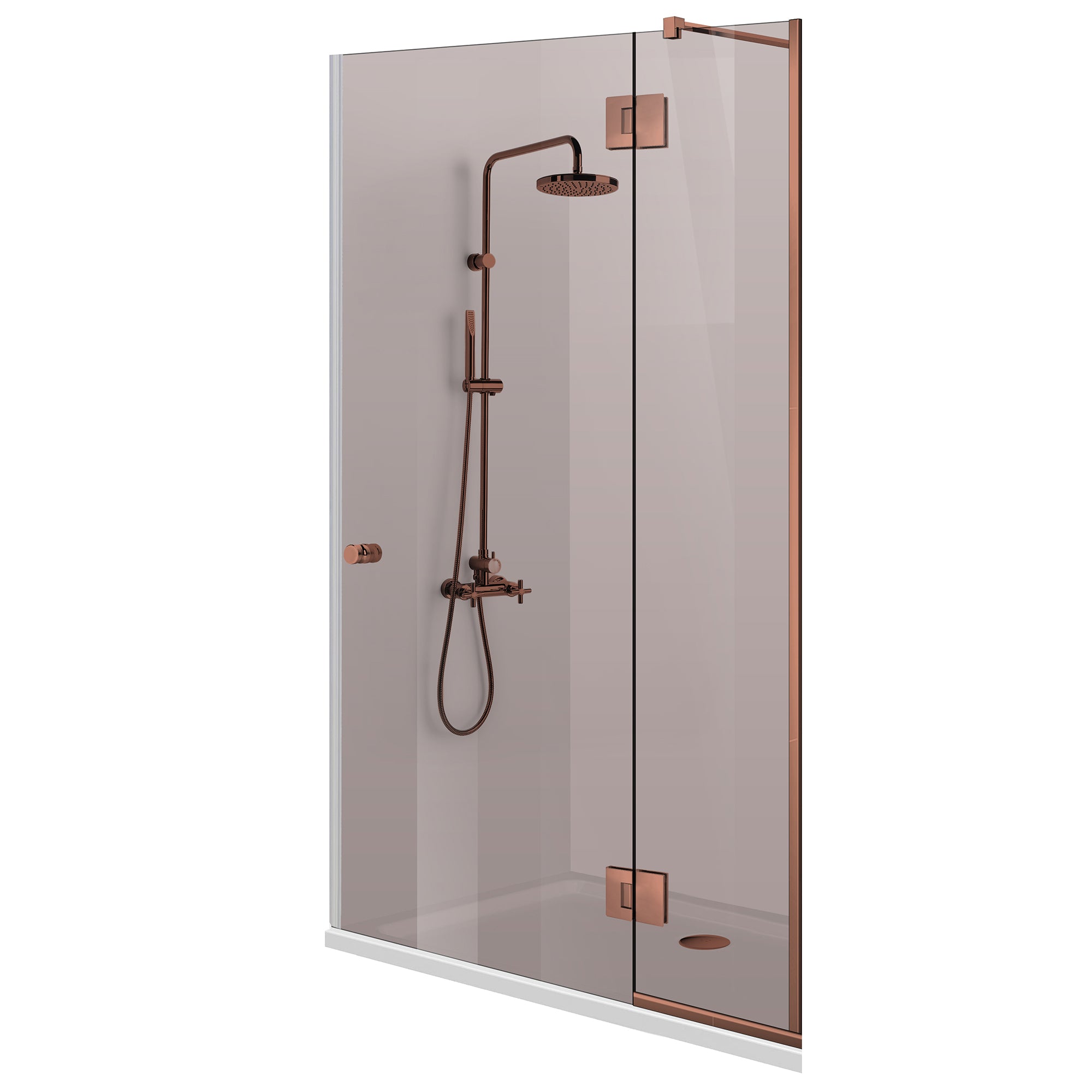 Fix falas Aqua Line Plus zuhanyajtó 100% rozsdamentes acél szerelékkel, állítható rúd, 8 mm edzett üveg