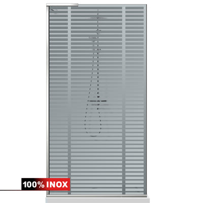 Zuhanyfal Walk-in, Zuhanyfal Rozsdamentes acél, #Szürke #Szürke