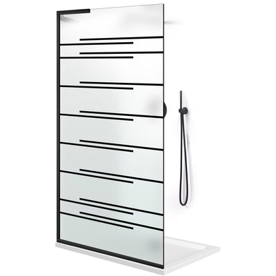 Paravan dus Walk-in, Perete dus Inox, #Mat #Matt