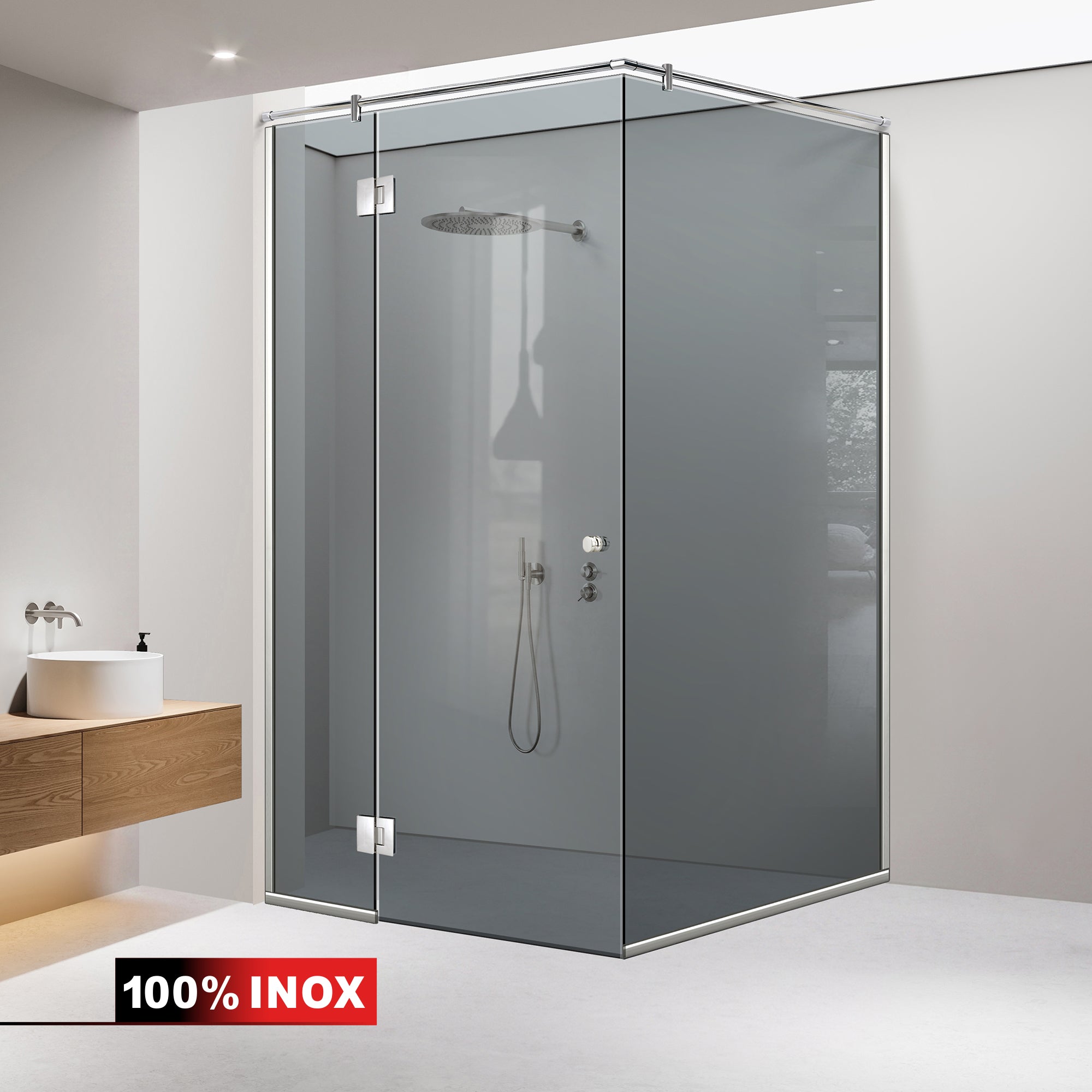 Szürke zuhanykabin