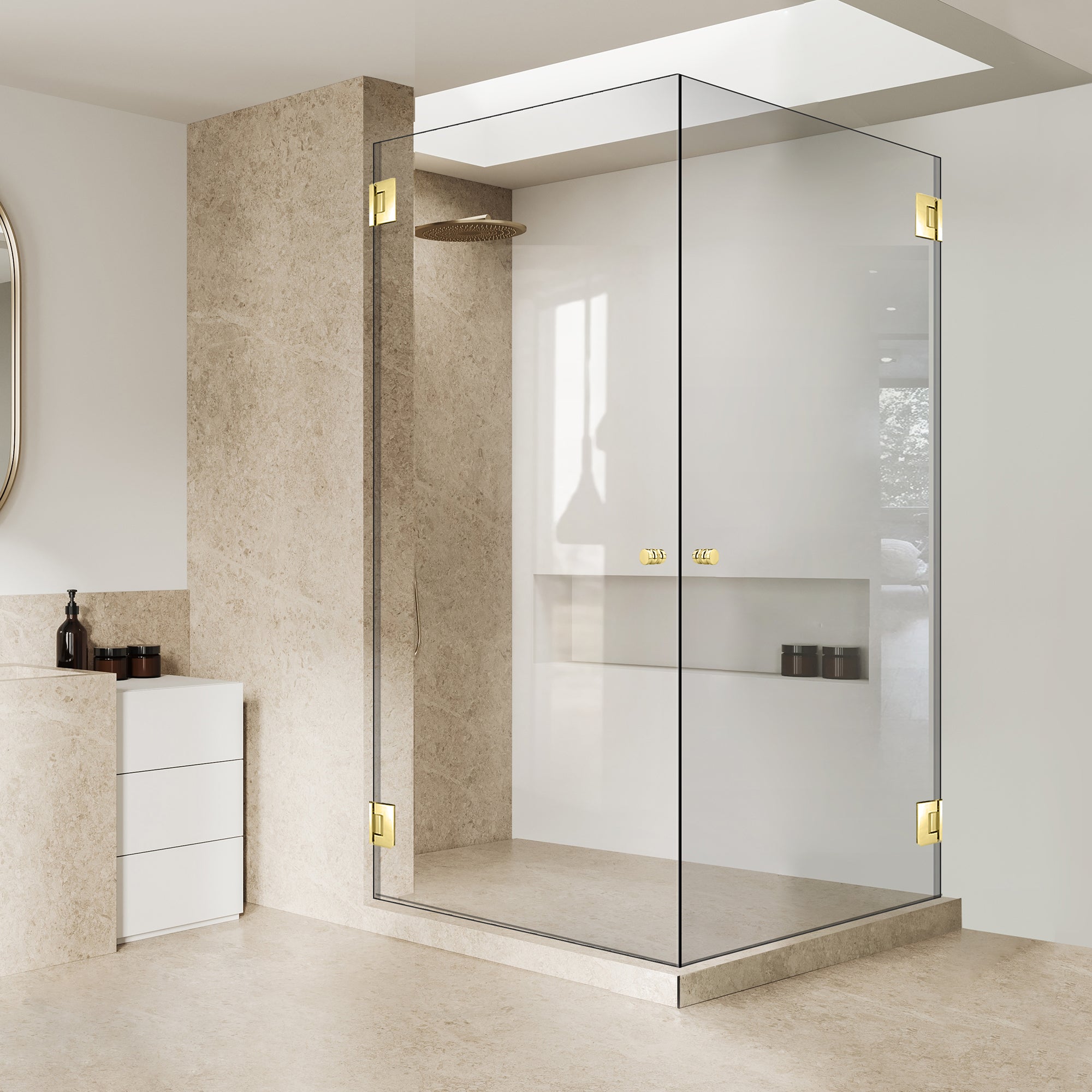 Zuhanykabin nyílóajtóval #Átlátszó
