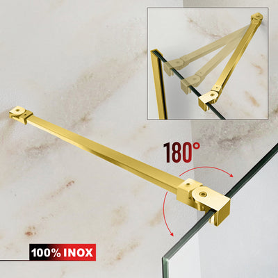 Zuhanyfal Walk-in, fekete zuhanyfal, #Átlátszó #Víztiszta