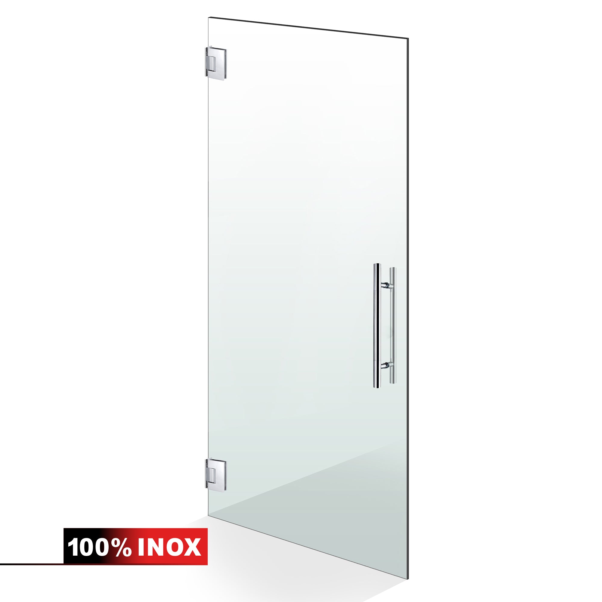 Nyíló üvegajtó rozsdamentes acélból, #Átlátszó