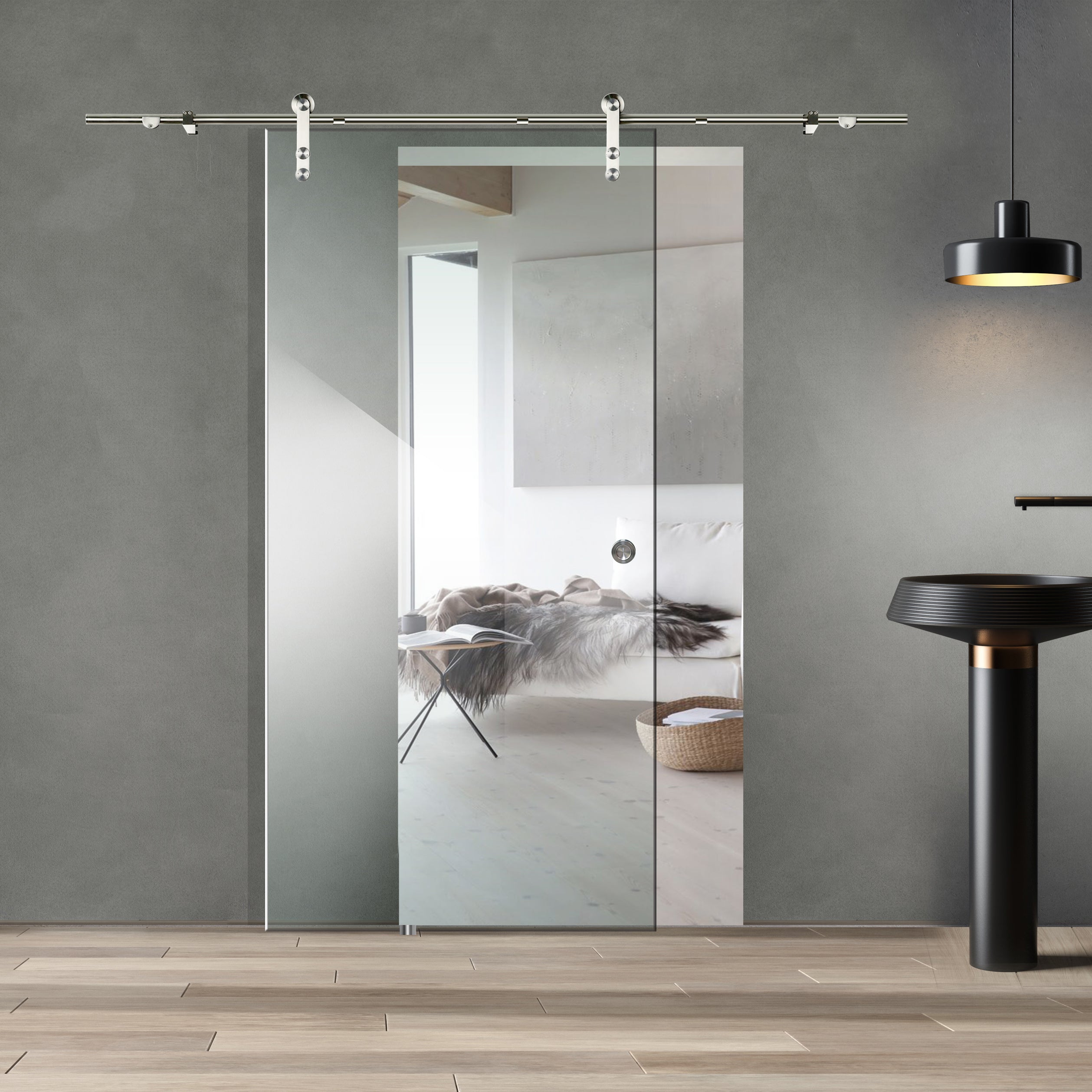 Toló üvegajtó, beltéri Üvegajtó #Átlátszó