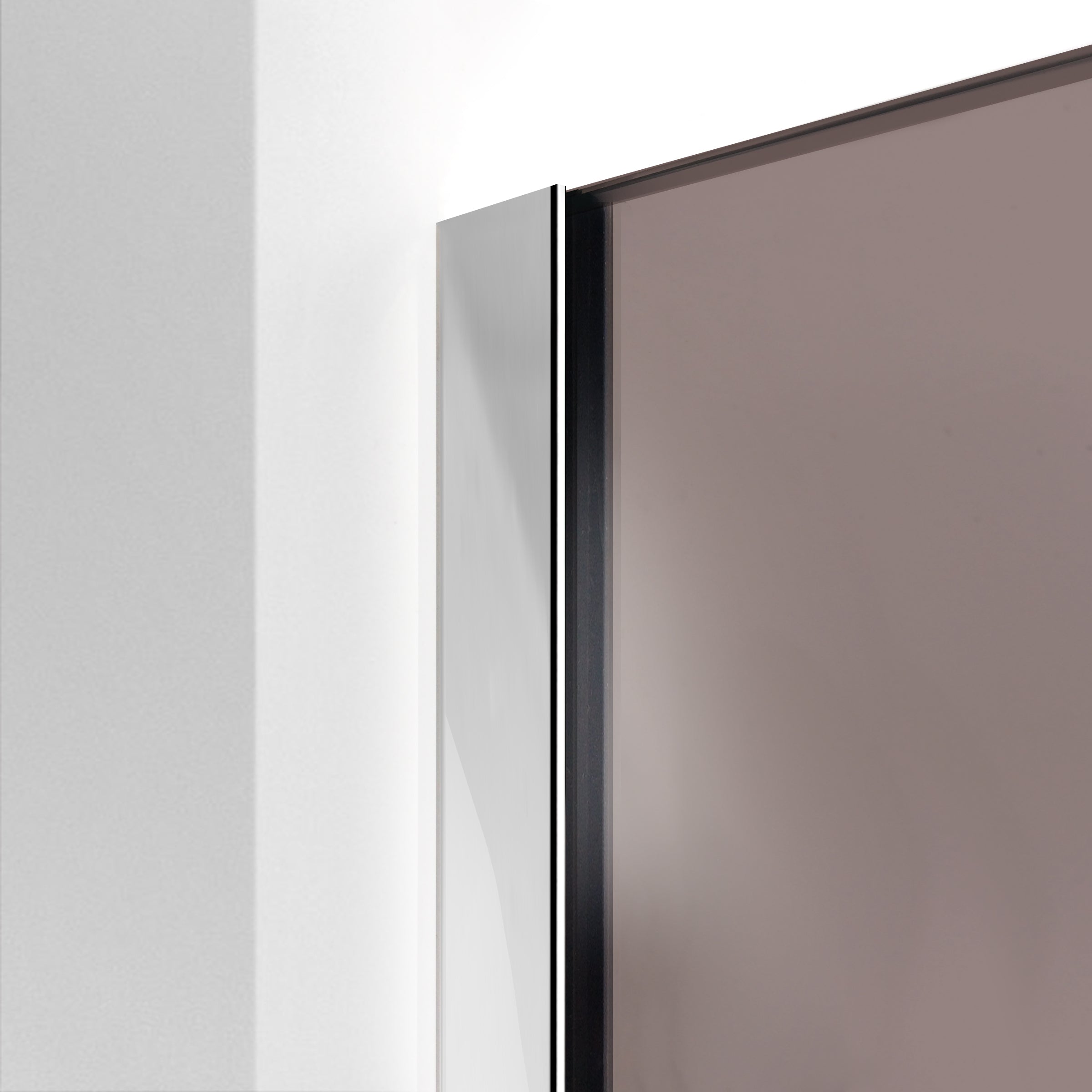 Paravan dus Walk-in, Perete dus  Inox, #Bronz #Bronz