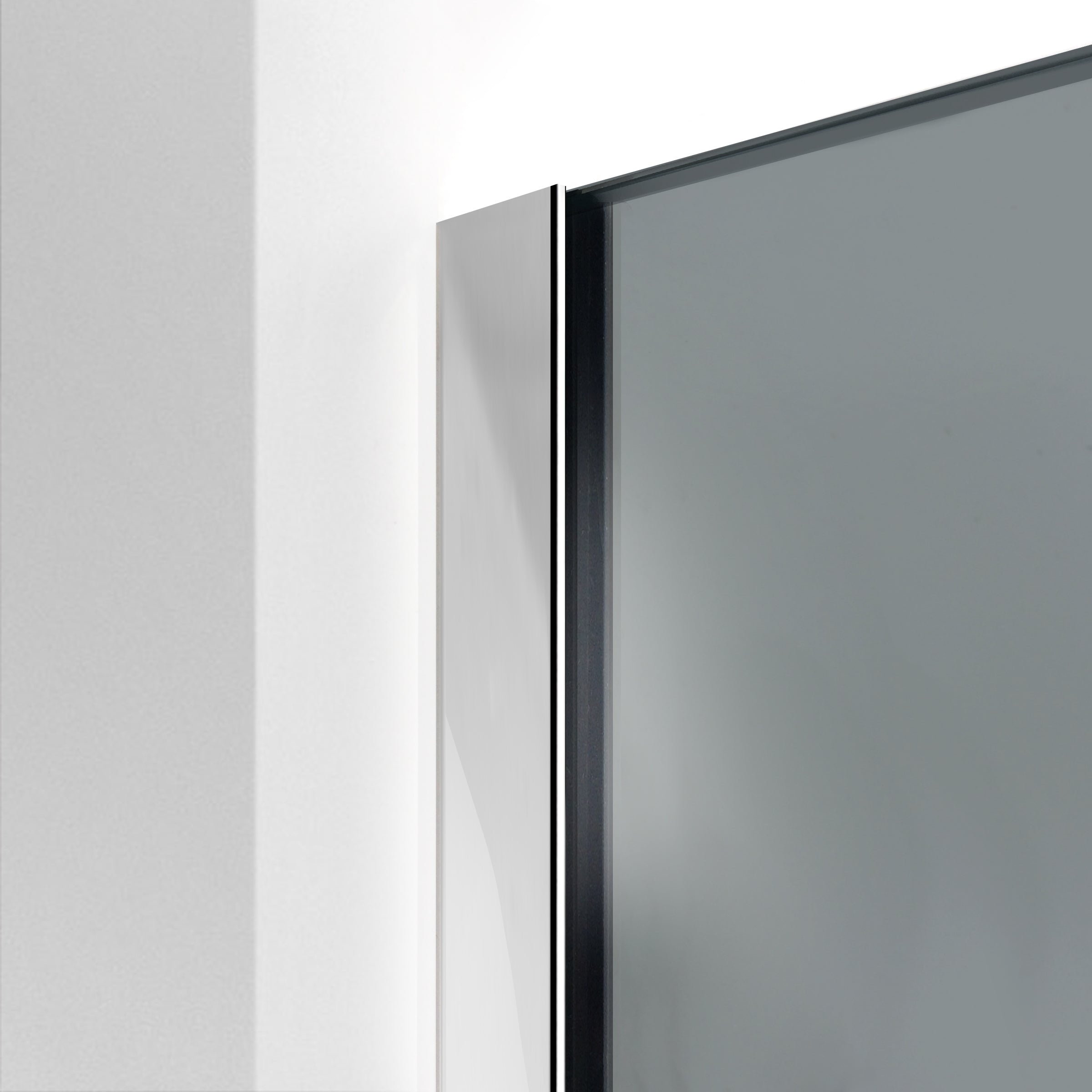 Zuhanyfal Walk-in, Zuhanyfal Rozsdamentes acél, #Szürke #Szürke