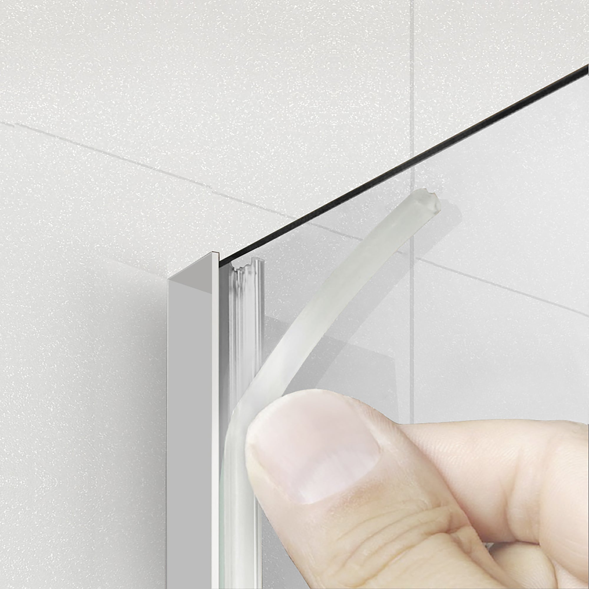 Zuhanyfal Walk-in, Zuhanyfal Rozsdamentes acél, #Átlátszó #Víztiszta