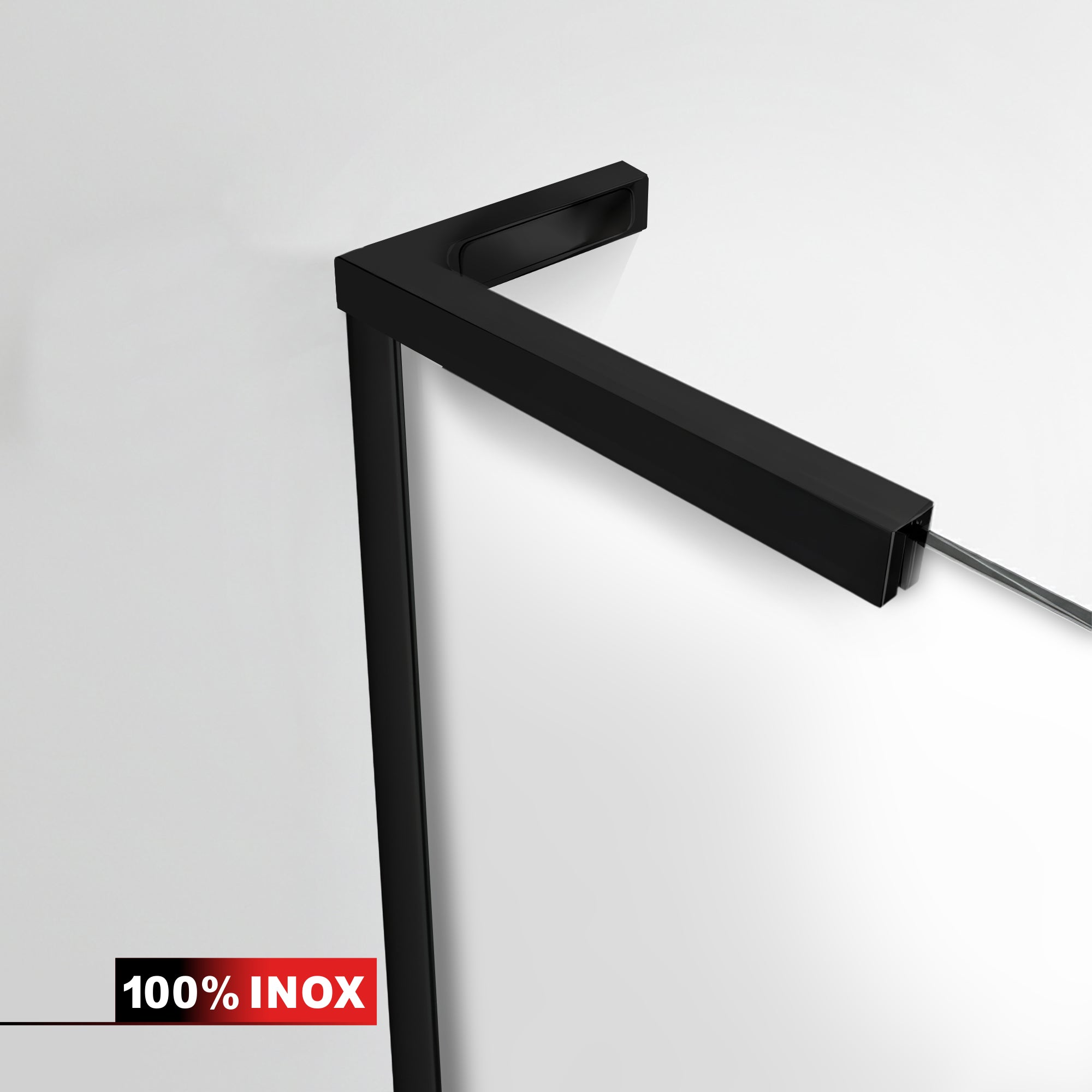 Paravan dus Walk-in, Perete dus Inox, #Mat #Matt
